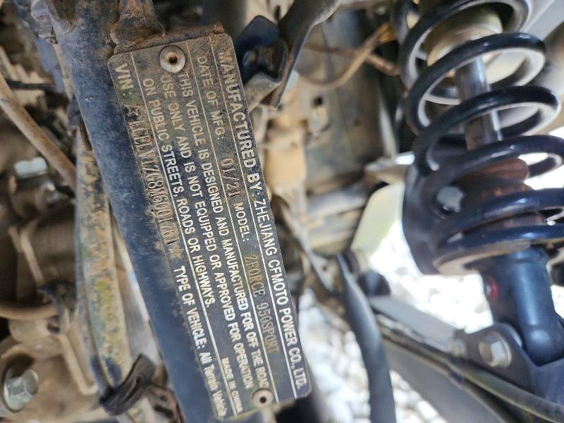 Продаж на аукціоні авто 2021 Cfmoto Zforce 950, vin: LCELV1ZG8M6001761, номер лоту: 55896396