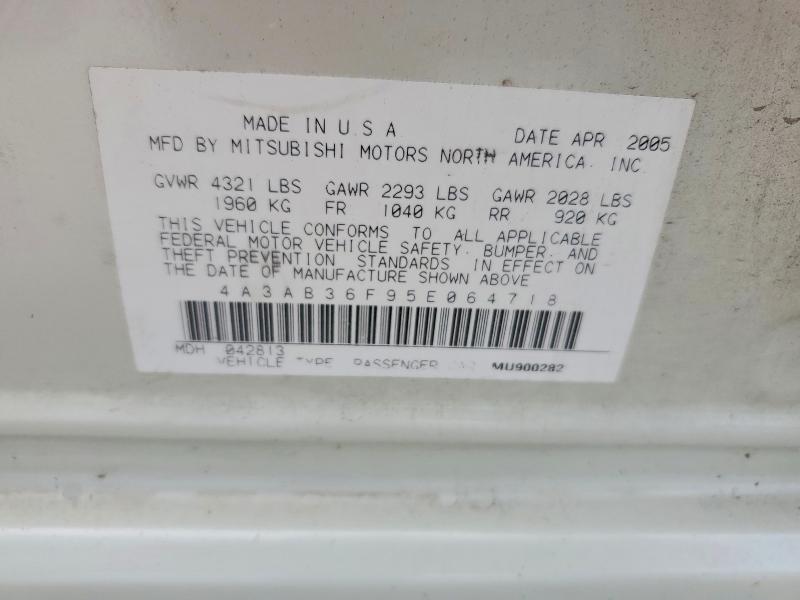 Aukcja sprzedaży 2005 Mitsubishi Galant, vin: 4A3AB36F95E064718, numer aukcji: 59327126