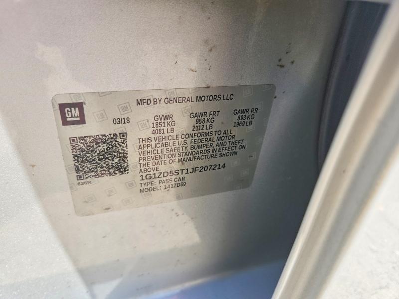 59666846 :رقم المزاد ، 1G1ZD5ST1JF207214 vin ، 2018 Chevrolet Malibu مزاد بيع