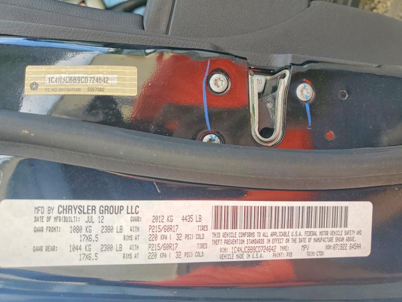 Aukcja sprzedaży 2012 Jeep Compass, vin: 1C4NJCBB9CD724642, numer aukcji: 60490726