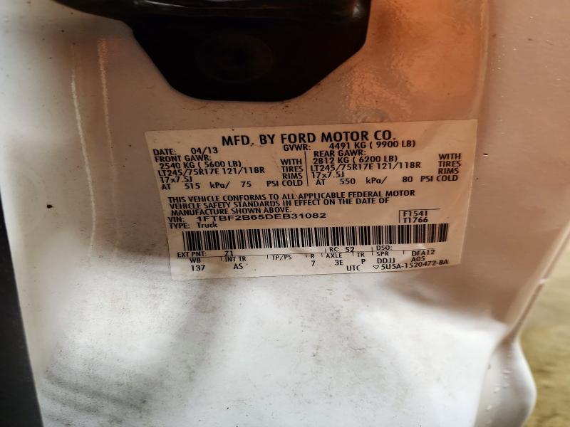 2013 Ford F250 მანქანა იყიდება აუქციონზე, vin: 1FTBF2B65DEB31082, აუქციონის ნომერი: 62112176