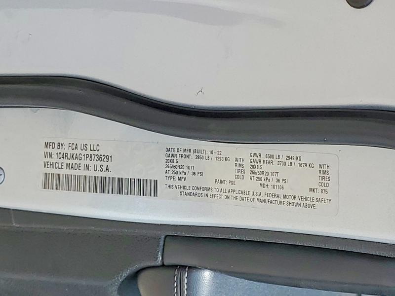 Продаж на аукціоні авто 2023 Jeep Grand Cherokee, vin: 1C4RJKAG1P8736291, номер лоту: 60046366