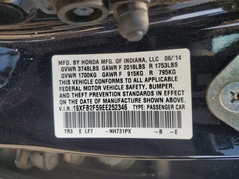 Aukcja sprzedaży 2014 Honda Civic, vin: 19XFB2F59EE252346, numer aukcji: 60571086