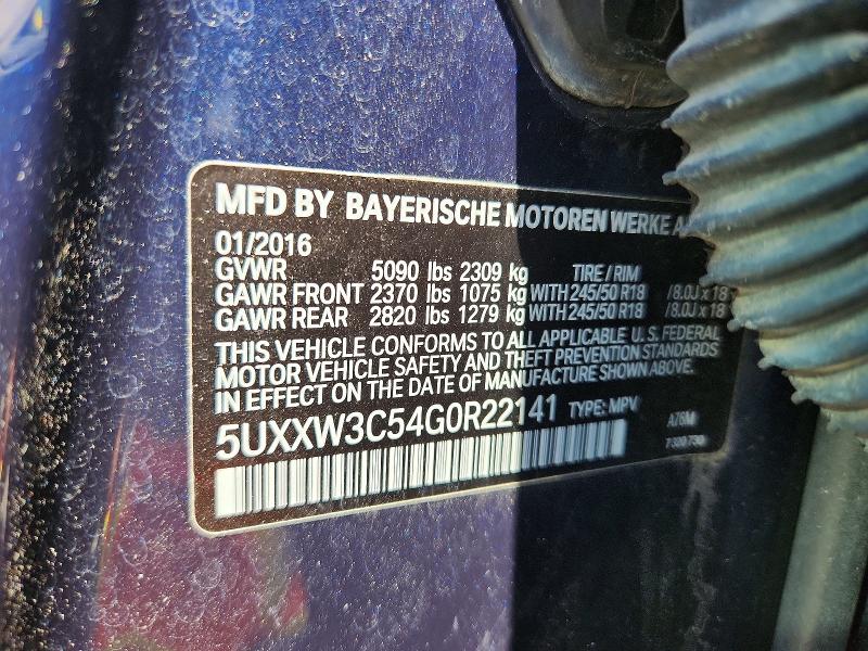 Продажа на аукционе авто 2016 Bmw X4, vin: 5UXXW3C54G0R22141, номер лота: 60818536