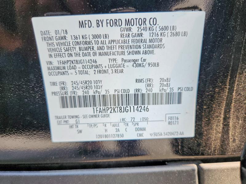 Aukcja sprzedaży 2018 Ford Taurus, vin: 1FAHP2KT8JG114246, numer aukcji: 62523536