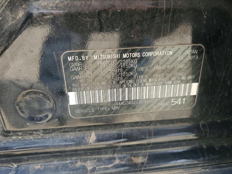 61996256 :رقم المزاد ، JA4AD2A32LZ005997 vin ، 2020 Mitsubishi Outlander مزاد بيع