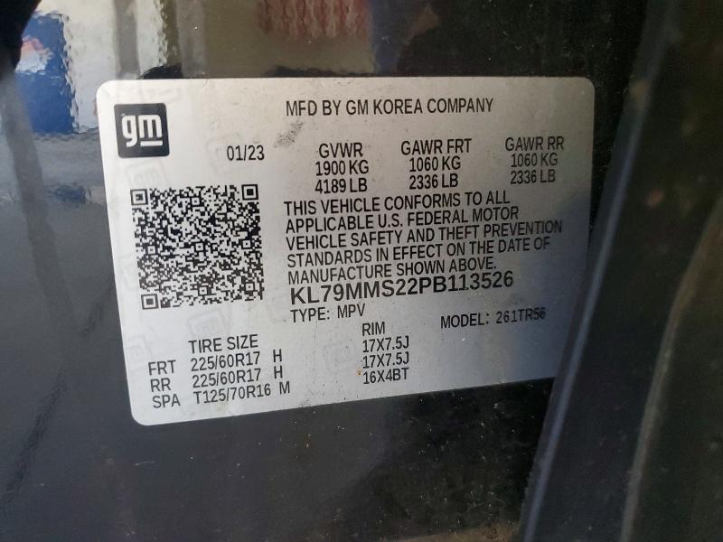 60454476 :رقم المزاد ، KL79MMS22PB113526 vin ، 2023 Chevrolet Trailblazer مزاد بيع