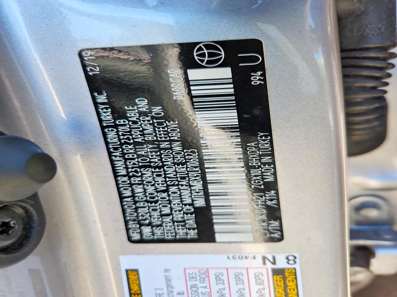 59062876 :رقم المزاد ، NMTKHMBX9LR106823 vin ، 2020 Toyota C-hr مزاد بيع
