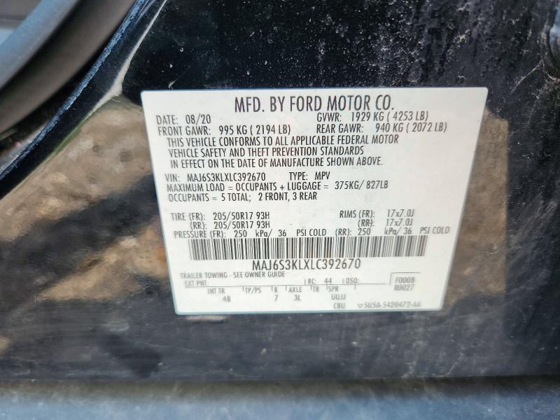 Продажа на аукционе авто 2020 Ford Ecosport, vin: MAJ6S3KLXLC392670, номер лота: 61188226