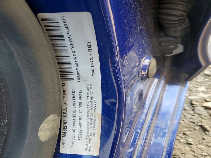 Aukcja sprzedaży 2018 Maserati Ghibli, vin: ZAM57YTAXJ1293112, numer aukcji: 61601356