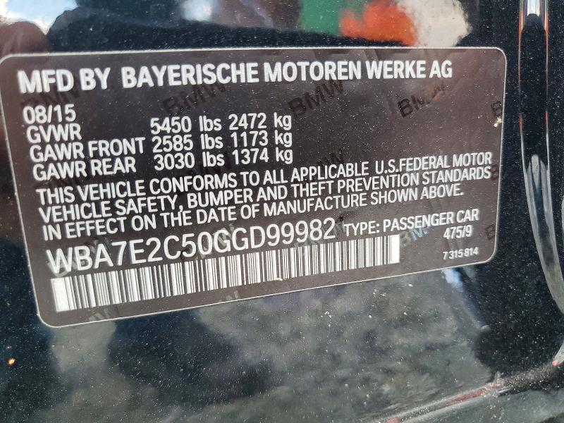 Aukcja sprzedaży 2016 Bmw 740, vin: WBA7E2C50GGD99982, numer aukcji: 59894186