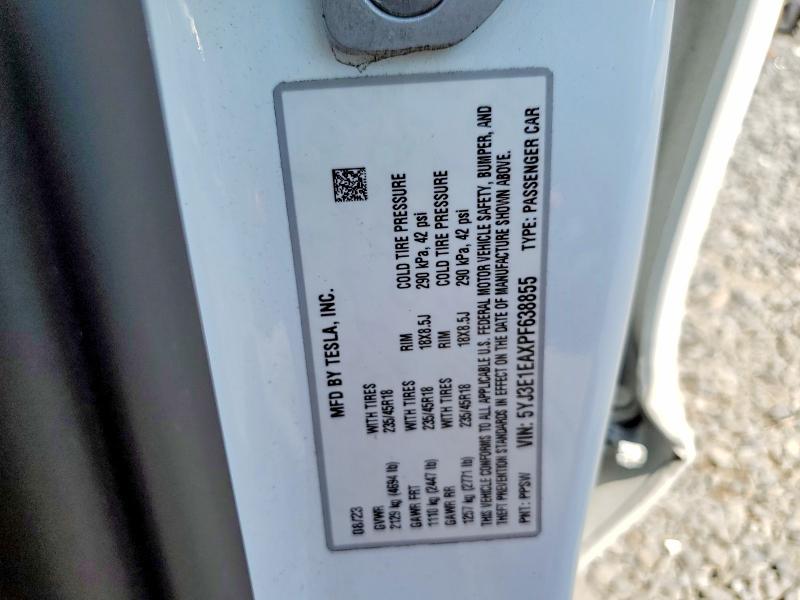 Aukcja sprzedaży 2023 Tesla Model 3, vin: 5YJ3E1EAXPF638855, numer aukcji: 62329686