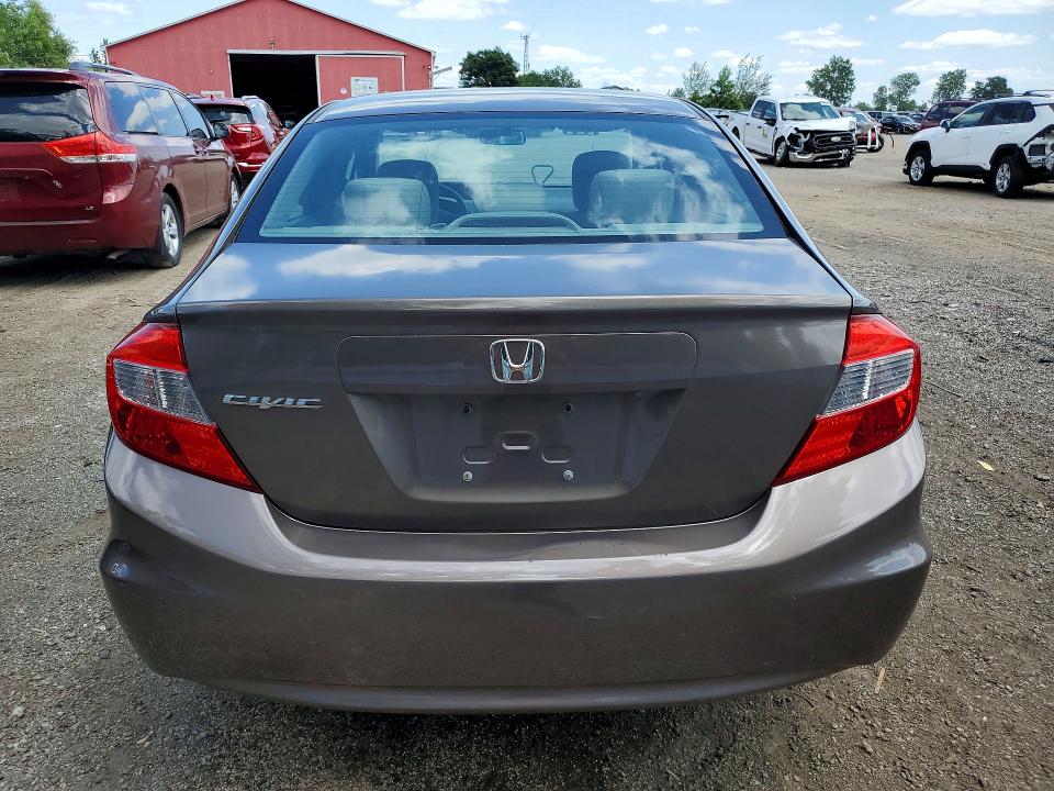 61765466 :رقم المزاد ، 2HGFB2F46CH031202 vin ، 2012 Honda Civic مزاد بيع