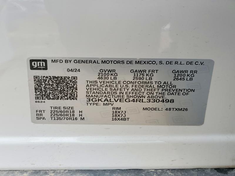 2024 Gmc Terrain მანქანა იყიდება აუქციონზე, vin: 3GKALVEG4RL330498, აუქციონის ნომერი: 63175926