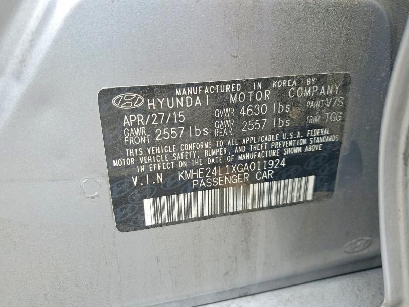 Продаж на аукціоні авто 2016 Hyundai Sonata Hybrid, vin: KMHE24L1XGA011924, номер лоту: 59682796