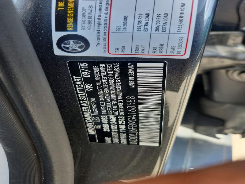 Aukcja sprzedaży 2016 Mercedes-benz Cls, vin: WDDLJ6FB9GA168588, numer aukcji: 62381106