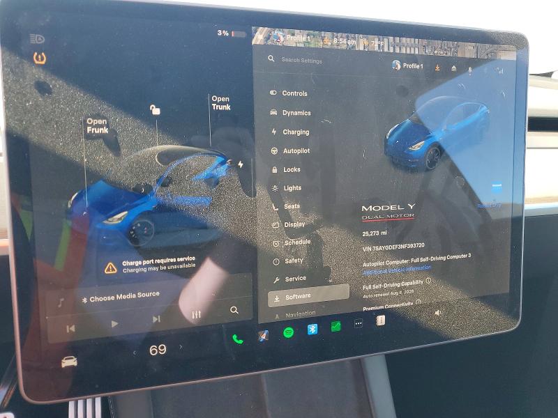 Aukcja sprzedaży 2022 Tesla Model Y, vin: 7SAYGDEF3NF393720, numer aukcji: 57936186