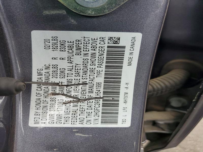 61248866 :رقم المزاد ، 2HGFC2F62LH541996 vin ، 2020 Honda Civic Lx مزاد بيع