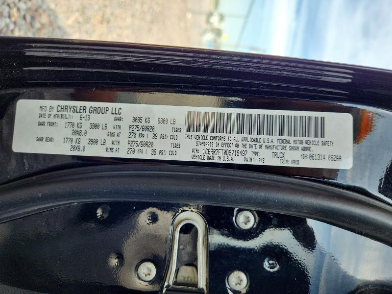 Продажа на аукционе авто 2013 Ram 1500, vin: 1C6RR7FT0DS719497, номер лота: 58307796