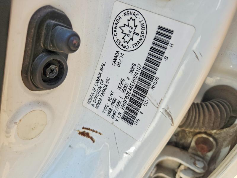 2014 Honda Civic მანქანა იყიდება აუქციონზე, vin: 2HGFB2E44EH024107, აუქციონის ნომერი: 61725456