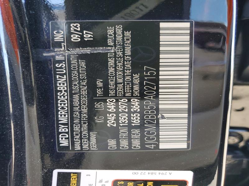 Продажа на аукционе авто 2023 Mercedes-benz Eqe Suv, vin: 4JGGM2BB5PA027157, номер лота: 61064286
