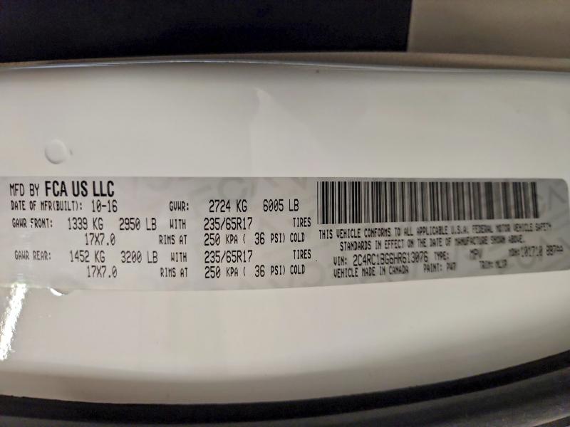 Aukcja sprzedaży 2017 Chrysler Pacifica, vin: 2C4RC1BG6HR613076, numer aukcji: 61367396