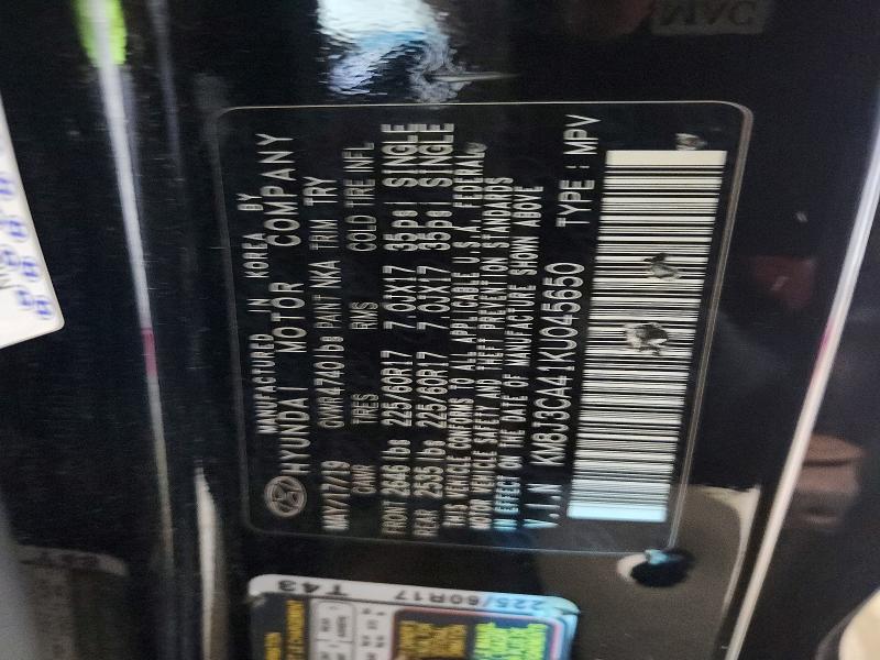 Aukcja sprzedaży 2019 Hyundai Tucson, vin: KM8J3CA41KU045650, numer aukcji: 60069576