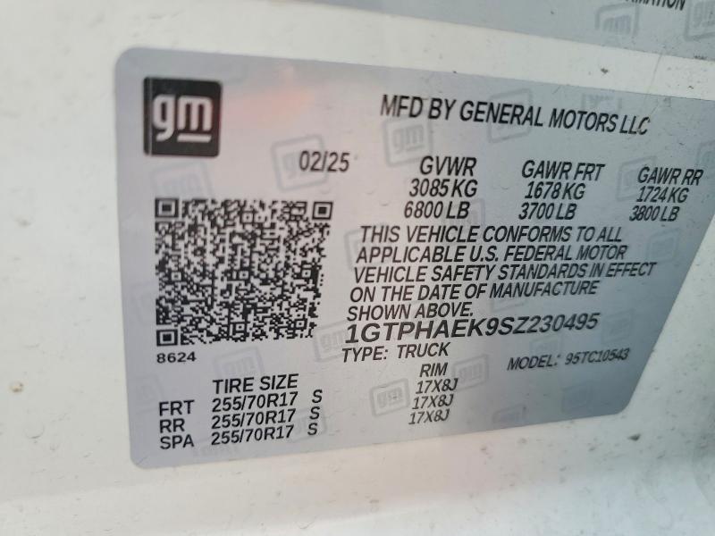 60854726 :رقم المزاد ، 1GTPHAEK9SZ230495 vin ، 2025 Gmc Sierra مزاد بيع