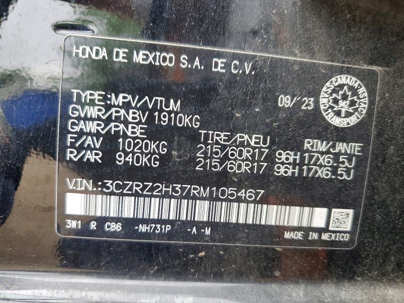 Aukcja sprzedaży 2024 Honda Hr-v, vin: 3CZRZ2H37RM105467, numer aukcji: 59268066