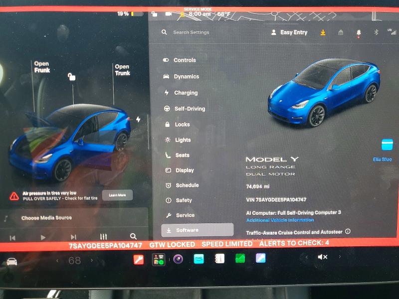 59710376 :رقم المزاد ، 7SAYGDEE5PA104747 vin ، 2023 Tesla Model Y مزاد بيع