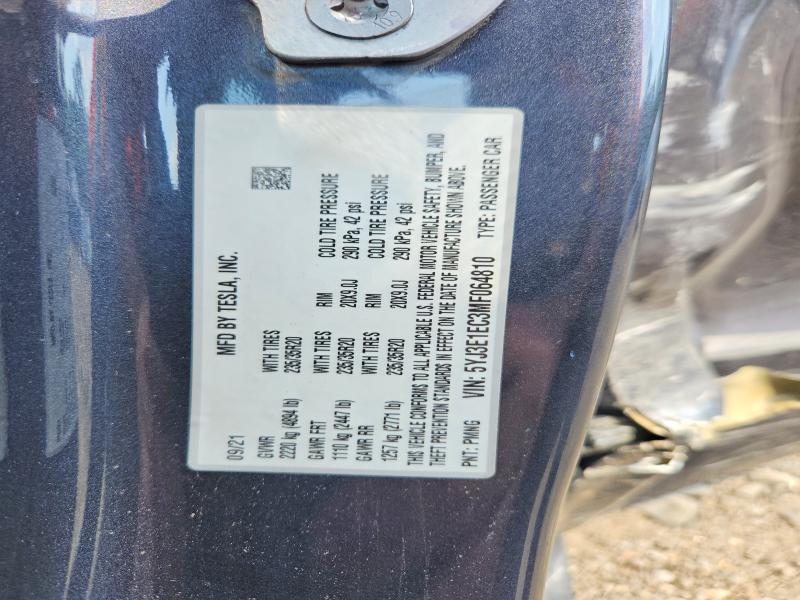 Продаж на аукціоні авто 2021 Tesla Model 3, vin: 5YJ3E1EC3MF064810, номер лоту: 62455876