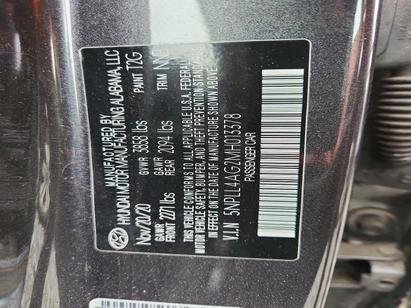 2021 Hyundai Elantra მანქანა იყიდება აუქციონზე, vin: 5NPLL4AG2MH013378, აუქციონის ნომერი: 59318686