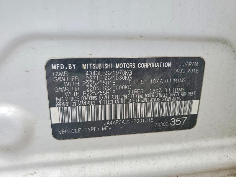Aukcja sprzedaży 2017 Mitsubishi Outlander Sport, vin: JA4AP3AU0HZ001315, numer aukcji: 60547576