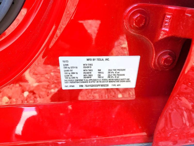 Aukcja sprzedaży 2023 Tesla Model Y, vin: 7SAYGDEE8PF909239, numer aukcji: 61599596