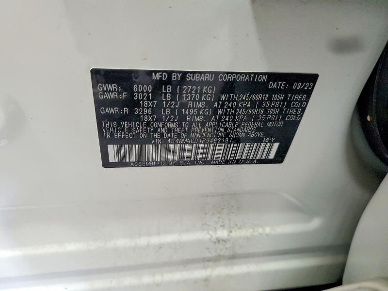 Aukcja sprzedaży 2023 Subaru Ascent, vin: 4S4WMACD1P3463191, numer aukcji: 60611126