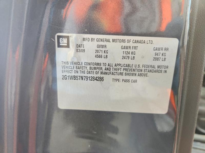 2009 Chevrolet Impala მანქანა იყიდება აუქციონზე, vin: 2G1WB57N791284286, აუქციონის ნომერი: 61532756