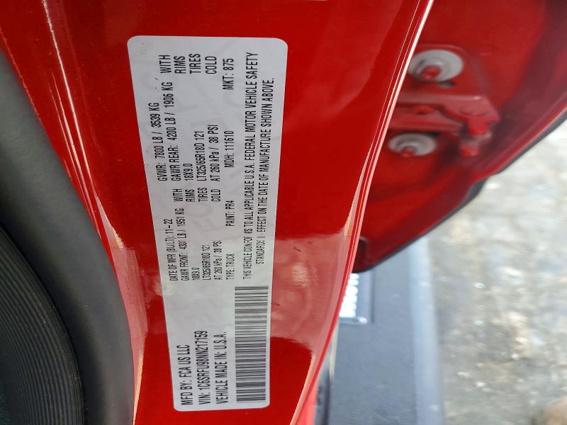 Aukcja sprzedaży 2022 Ram 1500, vin: 1C6SRFU98NN217159, numer aukcji: 61999216