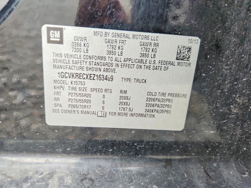 61603006 :رقم المزاد ، 1GCVKRECXEZ163409 vin ، 2014 Chevrolet Silverado مزاد بيع