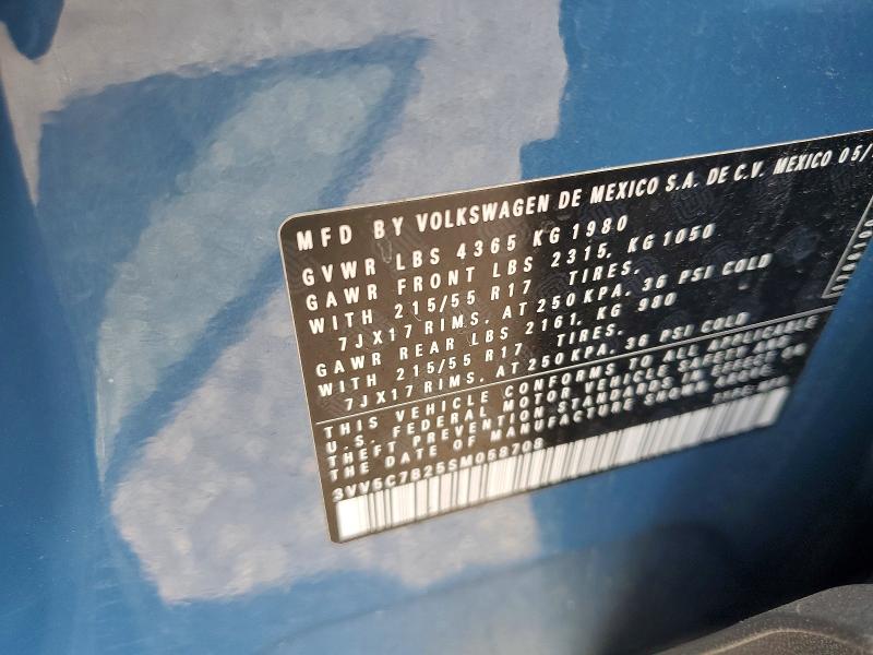 Aukcja sprzedaży 2025 Volkswagen Taos, vin: 3VV5C7B25SM058708, numer aukcji: 60675126