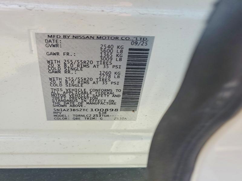 63220636 :رقم المزاد ، 5N1AZ3BS2TC100898 vin ، 2026 Nissan Murano مزاد بيع