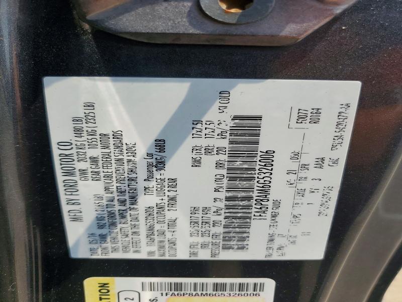 2016 Ford Mustang მანქანა იყიდება აუქციონზე, vin: 1FA6P8AM6G5326006, აუქციონის ნომერი: 62684906