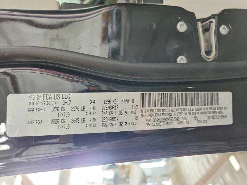 Aukcja sprzedaży 2017 Jeep Compass, vin: 3C4NJCBB1HT632846, numer aukcji: 60757996