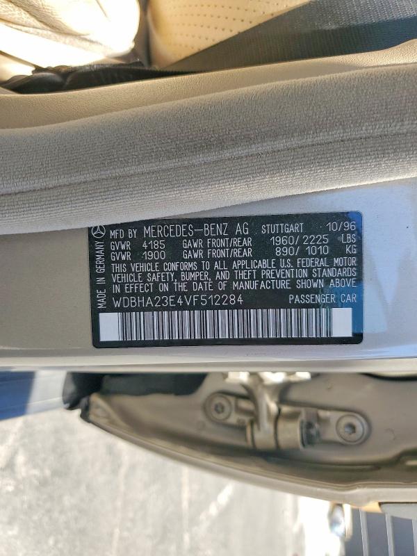 61532666 :رقم المزاد ، WDBHA23E4VF512284 vin ، 1997 Mercedes-benz C مزاد بيع