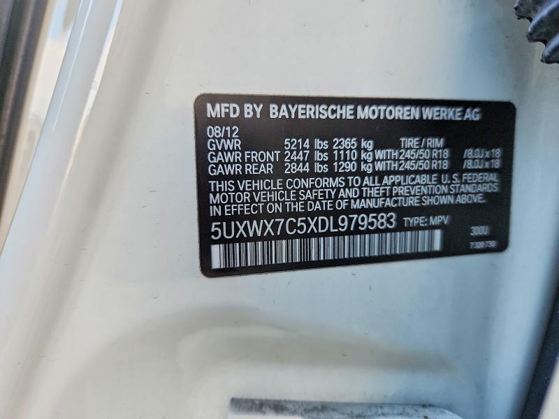 Продажа на аукционе авто 2013 Bmw X3, vin: 5UXWX7C5XDL979583, номер лота: 62149206