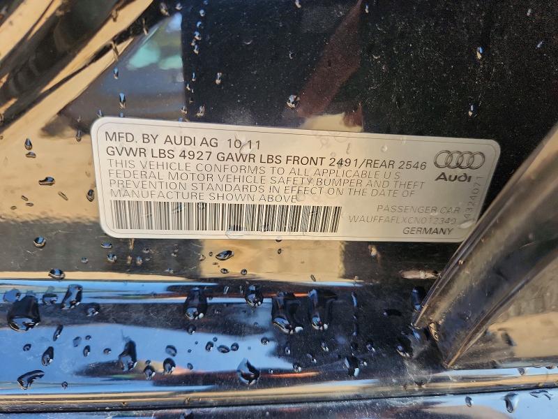 62256506 :رقم المزاد ، WAUFFAFLXCN012340 vin ، 2012 Audi A4 مزاد بيع
