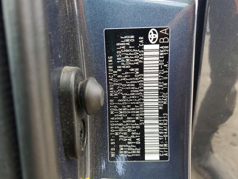 58819536 :رقم المزاد ، 5YFBURHE2JP810920 vin ، 2018 Toyota Corolla مزاد بيع