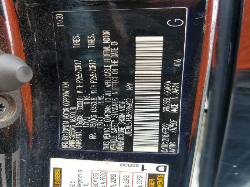 60999786 :رقم المزاد ، JTEMU5JR3M5886822 vin ، 2021 Toyota 4runner مزاد بيع