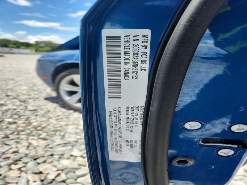 2022 Dodge Challenger მანქანა იყიდება აუქციონზე, vin: 2C3CDZAG6NH212152, აუქციონის ნომერი: 59326656