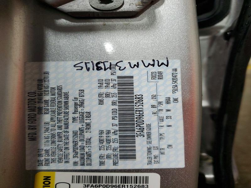 59982356 :رقم المزاد ، 3FA6P0D96ER152683 vin ، 2014 Ford Fusion مزاد بيع