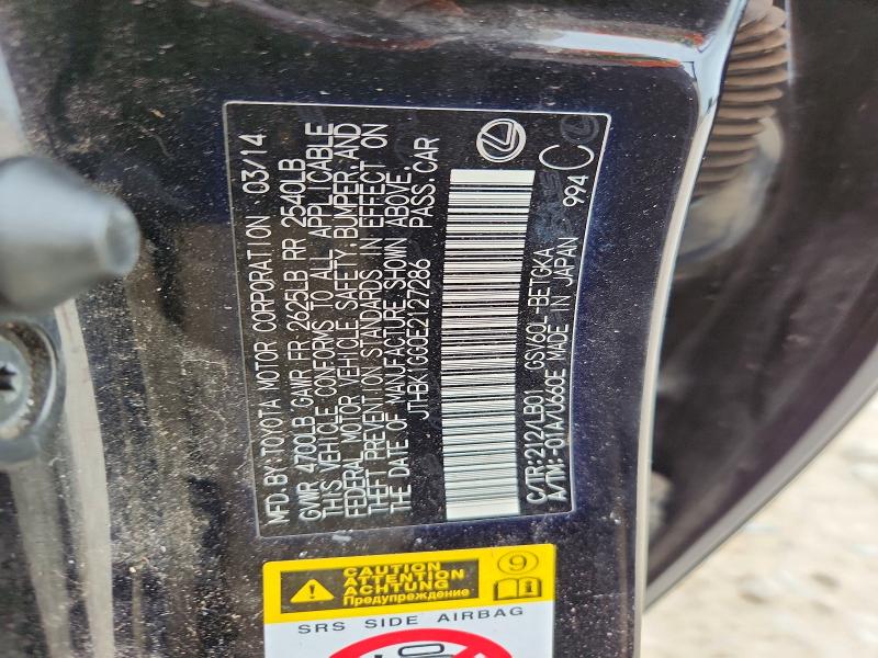 Aukcja sprzedaży 2014 Lexus Es, vin: JTHBK1GG0E2127286, numer aukcji: 61434066